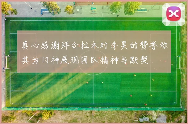 真心感谢拜合拉木对李昊的赞誉称其为门神展现团队精神与默契